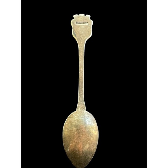 Antiko 100 Souvenir Spoon Collector Hallmarked Silver Plated No Enamel Emblem - Picture 4 of 6
